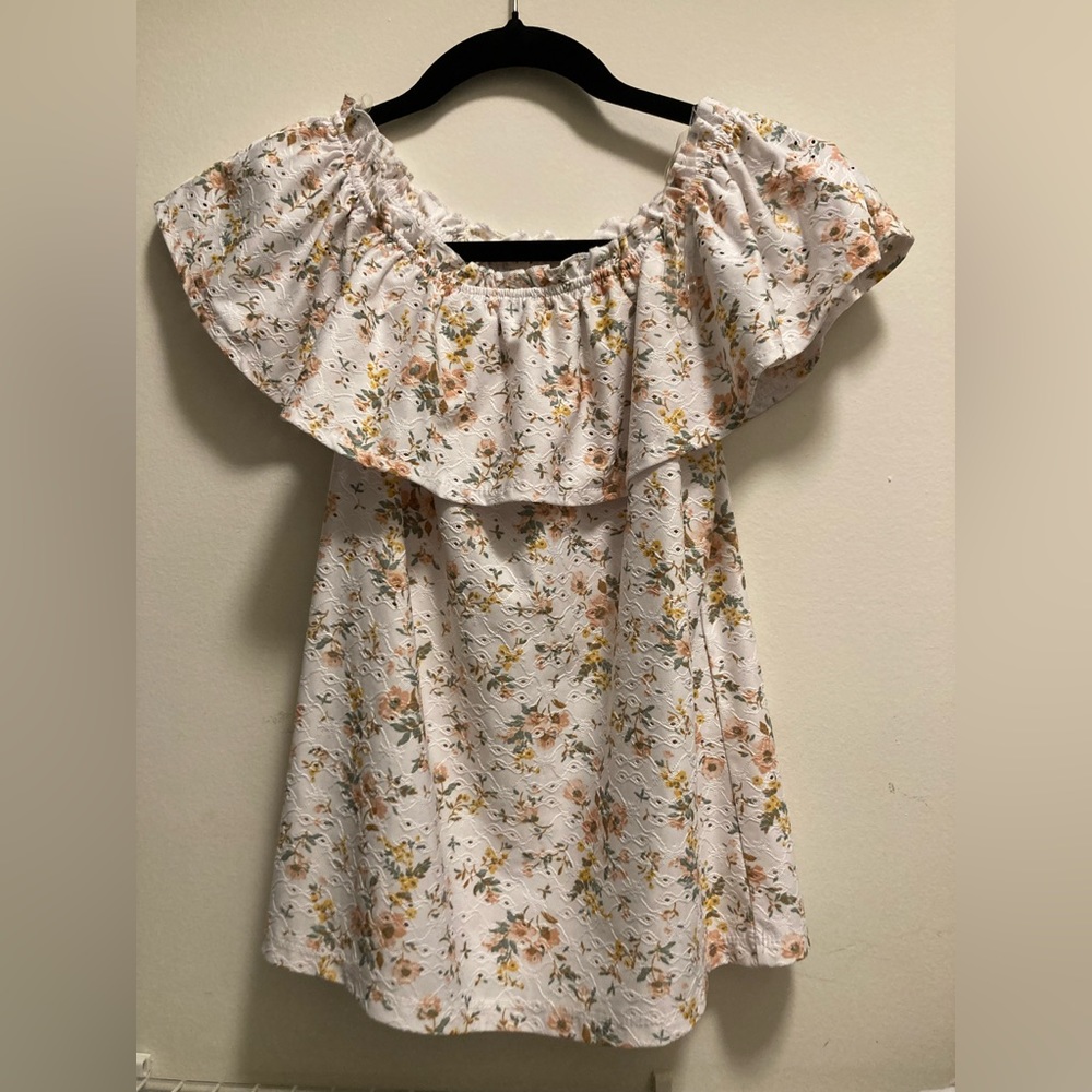Off the shoulder floral top